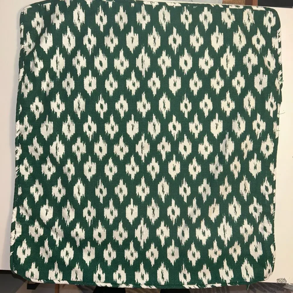 IKEA SKÅNEFJÄLLA Green Ikat Cushion Cover 20x20 100% Cotton Zip